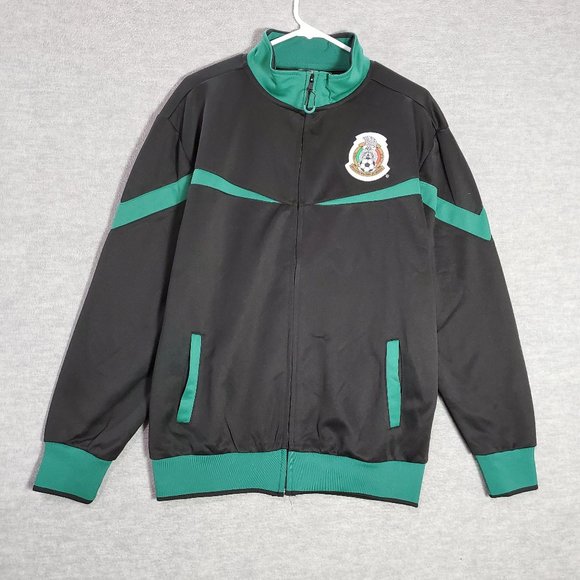 Mexico FC Men Jacket Medium Black Logo Pockets Full Zip Long Sleeve READ - Picture 1 of 10
